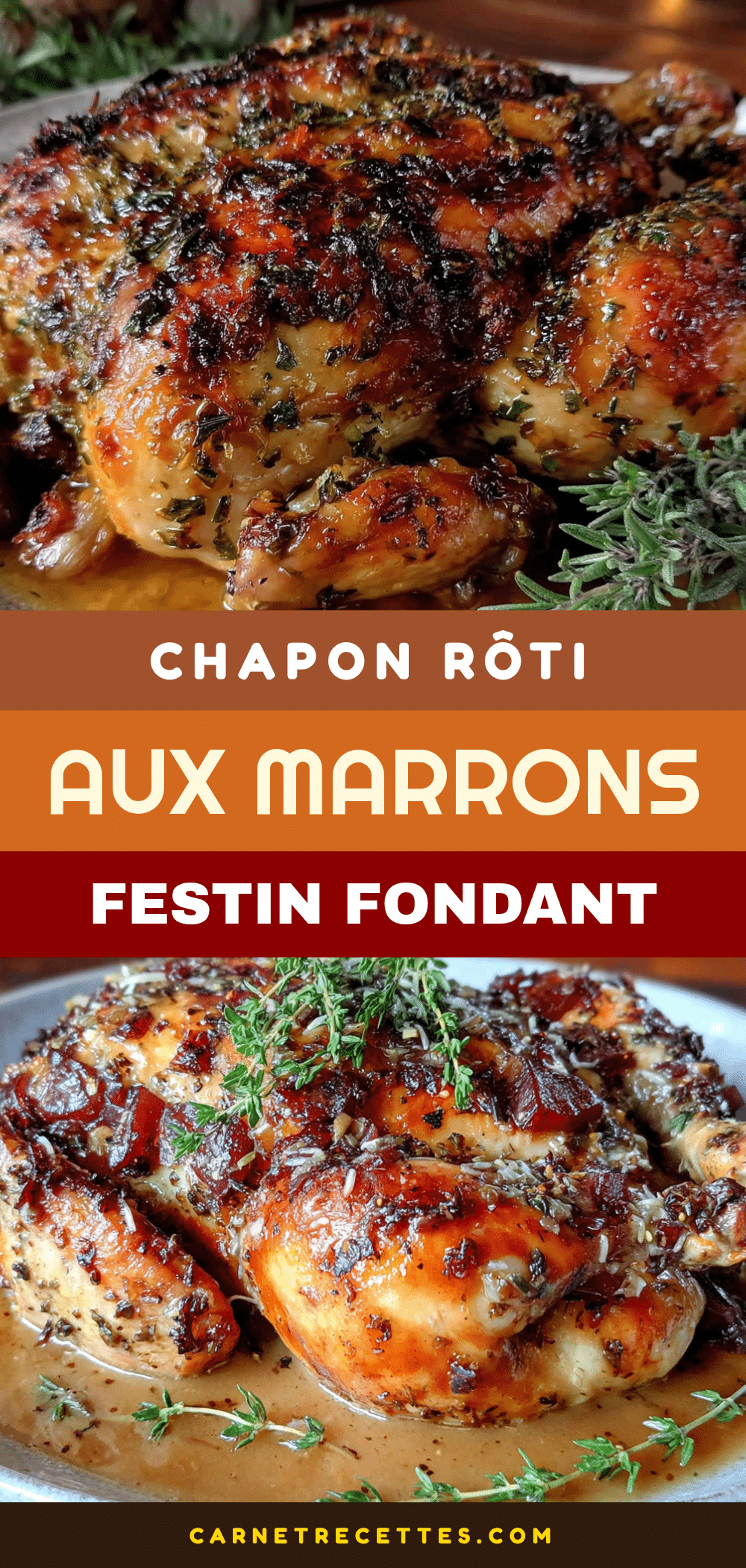 chapon rôti farci aux marrons recipe