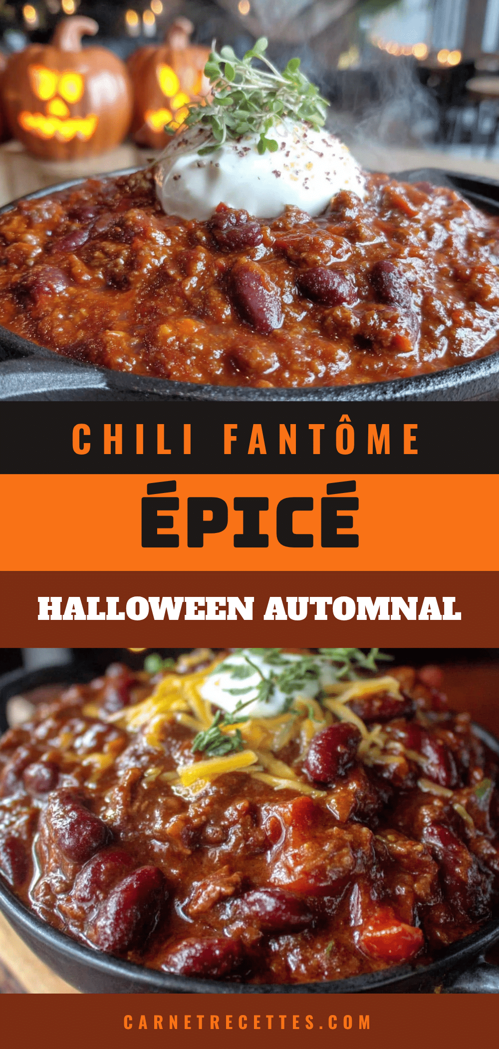 chili fantôme épicé d’halloween recipe