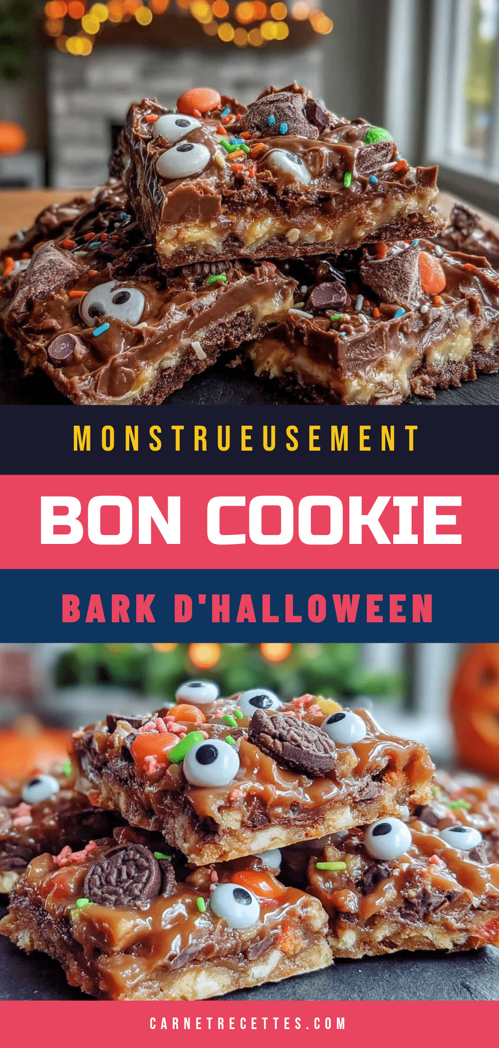 cookie bark Halloween chocolat recipe