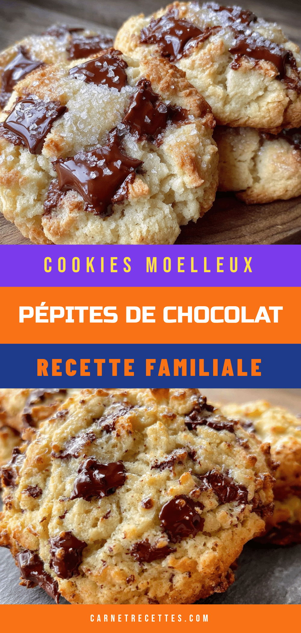 cookies moelleux aux pépites de chocolat recipe