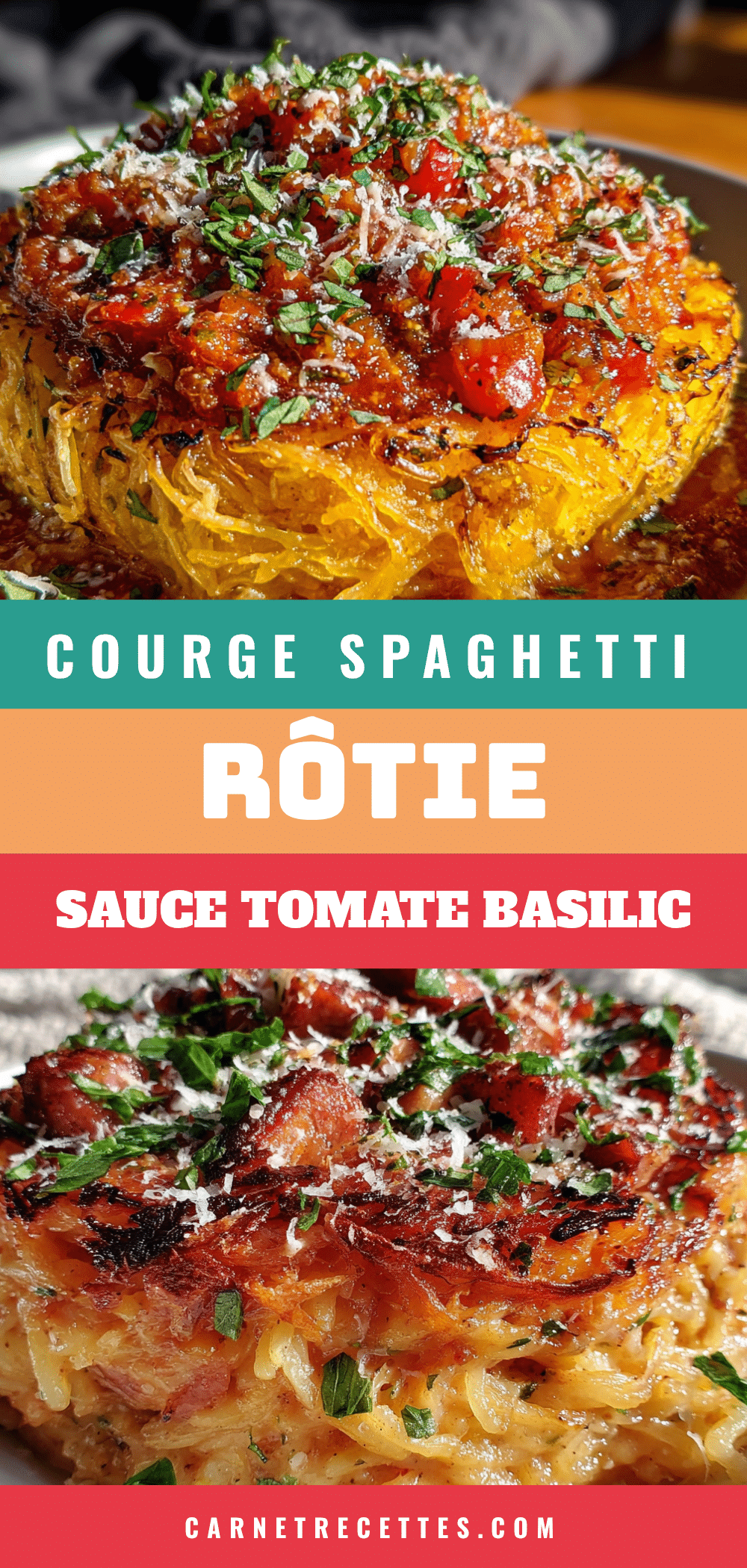 courge spaghetti rôtie sauce tomate recipe