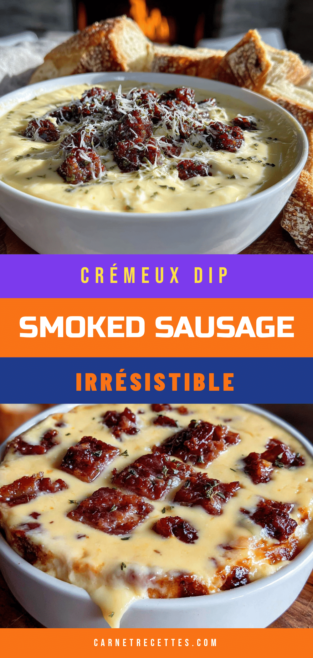 crémeux dip au smoked sausage irrésistible recipe