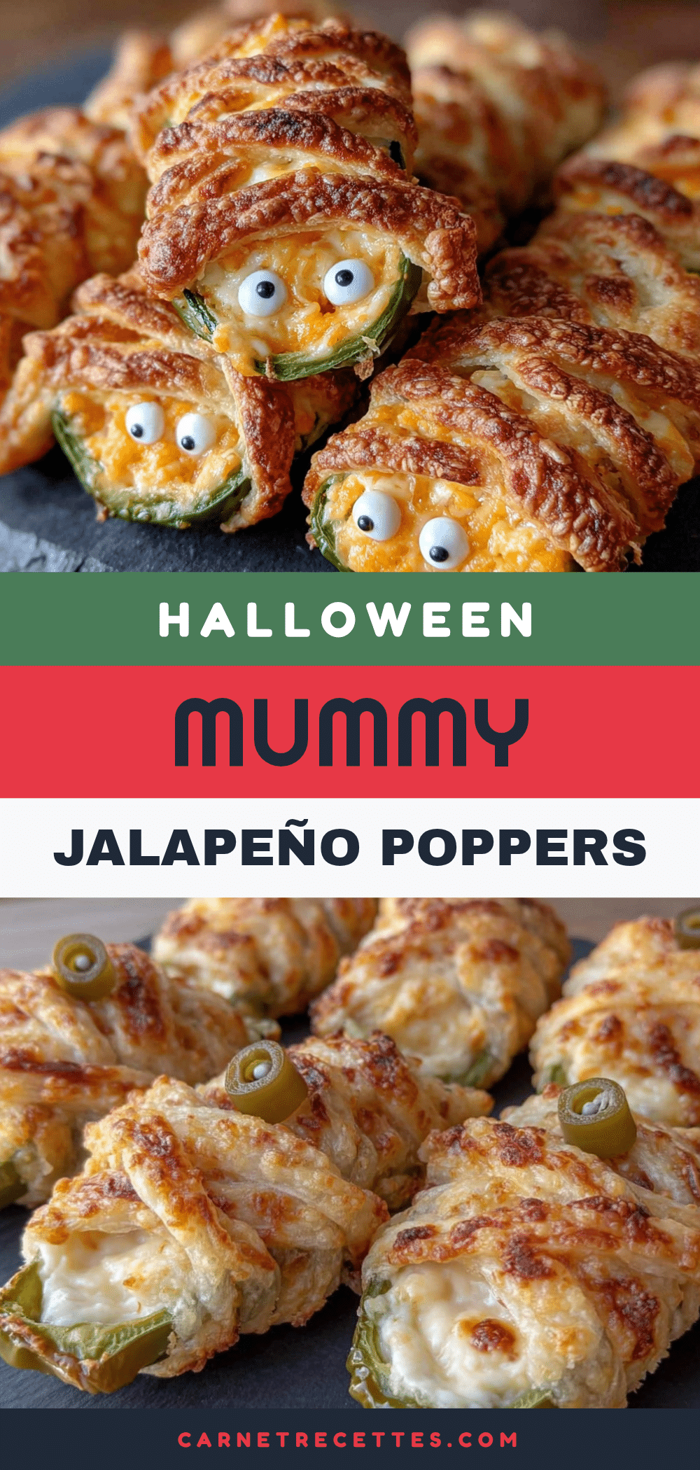 croustillants jalapeño poppers momies dHalloween recipe