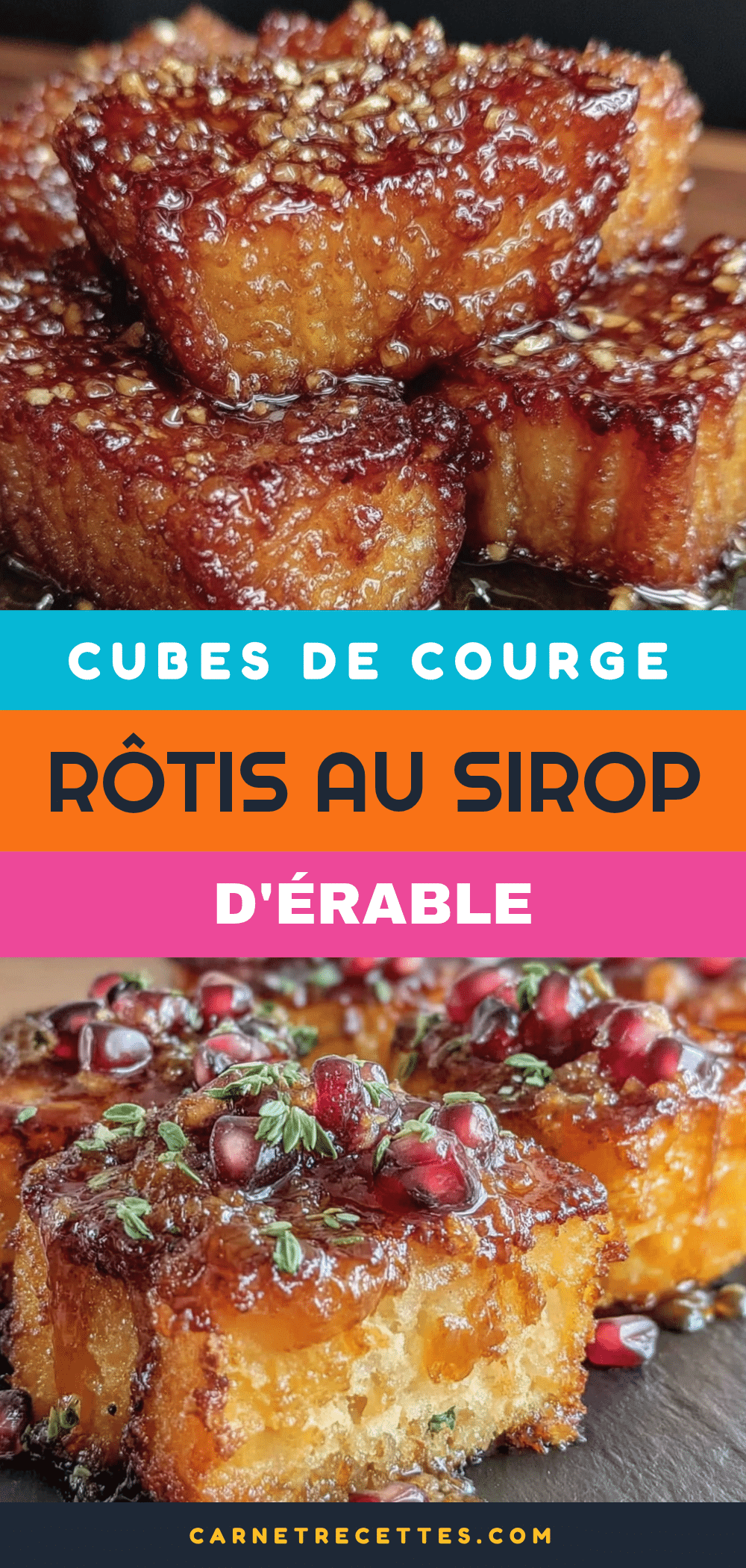 cubes de courge rôtis au sirop d’érable recipe