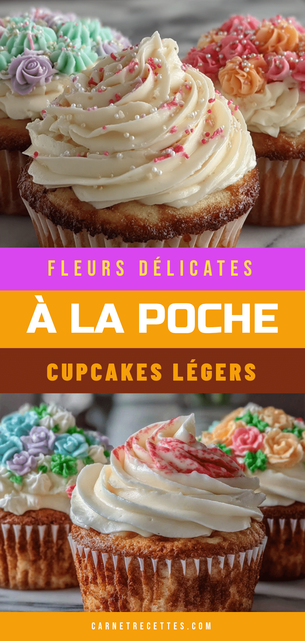 cupcakes fleurs à la poche à douille recipe