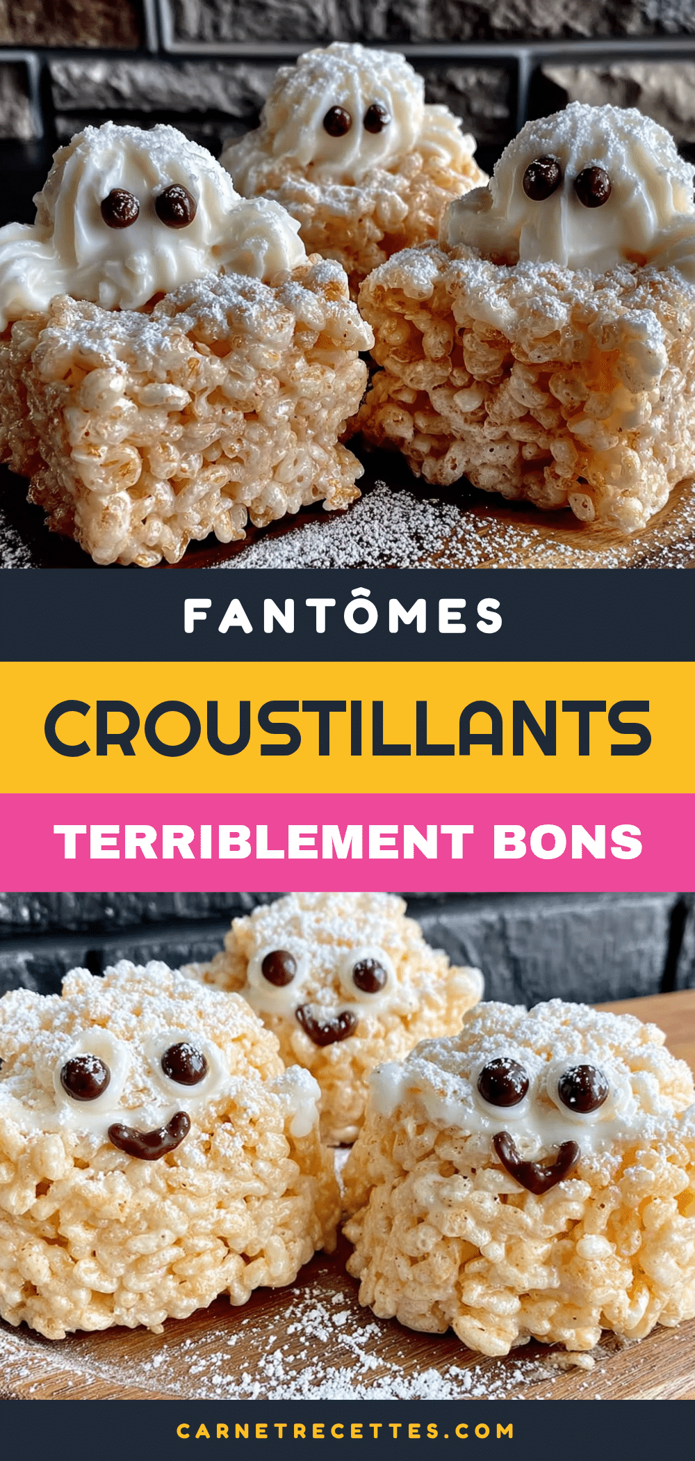 Fantômes d’Halloween aux Rice Krispies recipe