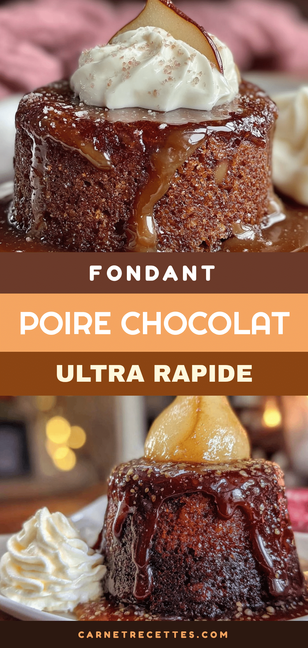 fondant poire chocolat ultra rapide recipe