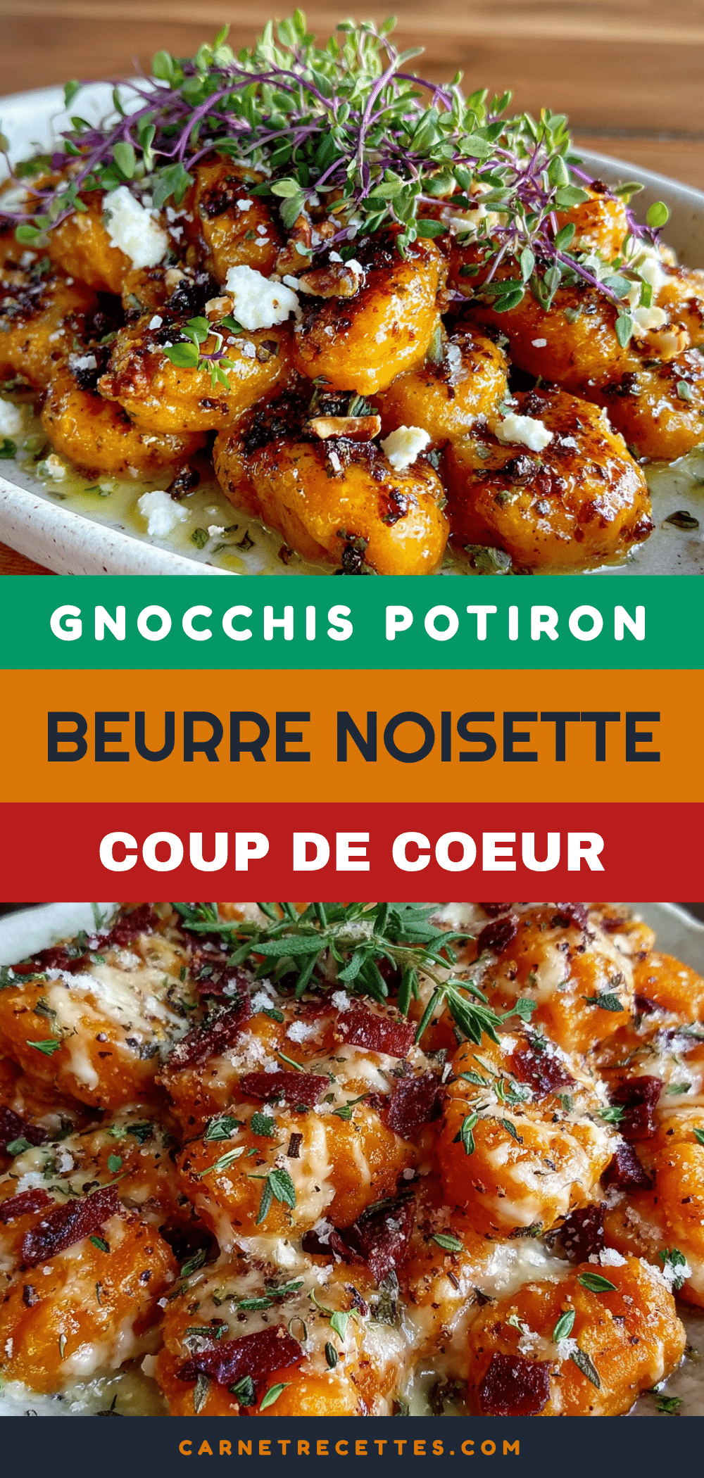gnocchis potiron fondants au beurre noisette recipe