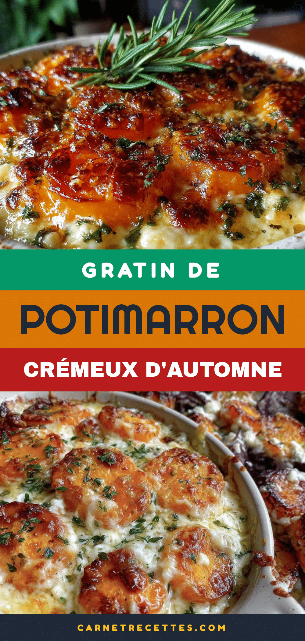 gratin de potimarron crémeux recipe