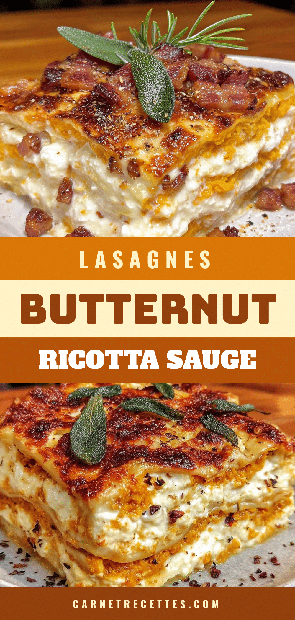 lasagnes butternut ricotta sauge recipe