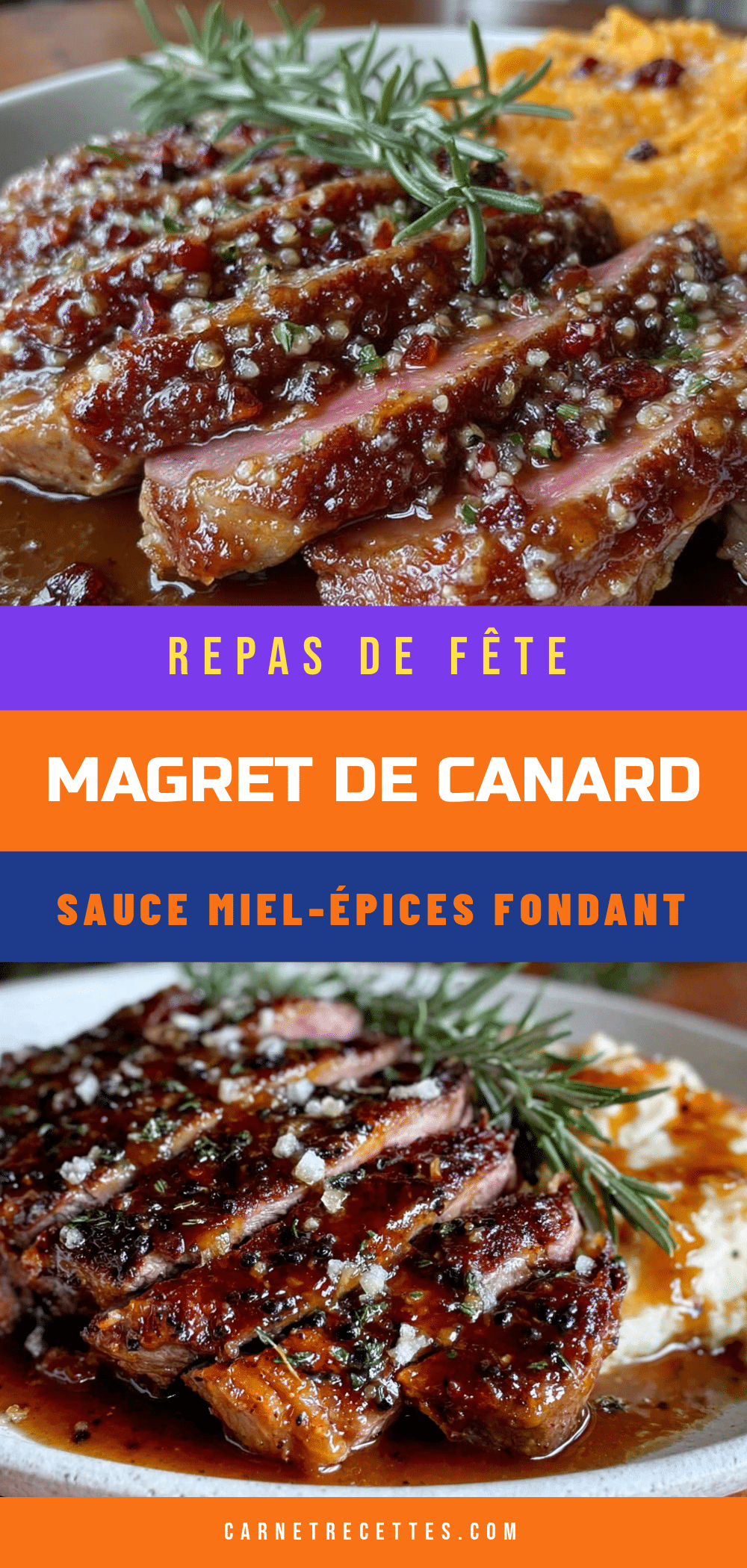 Magret de canard sauce miel-épices recipe