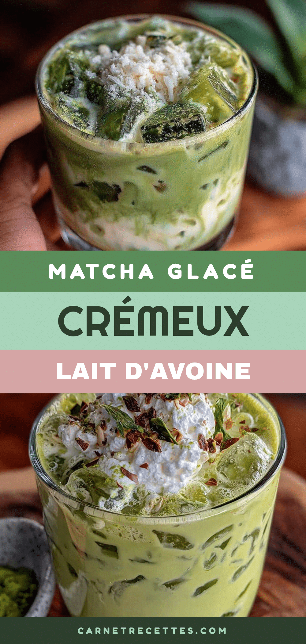 matcha glacé crémeux lait d’avoine recipe