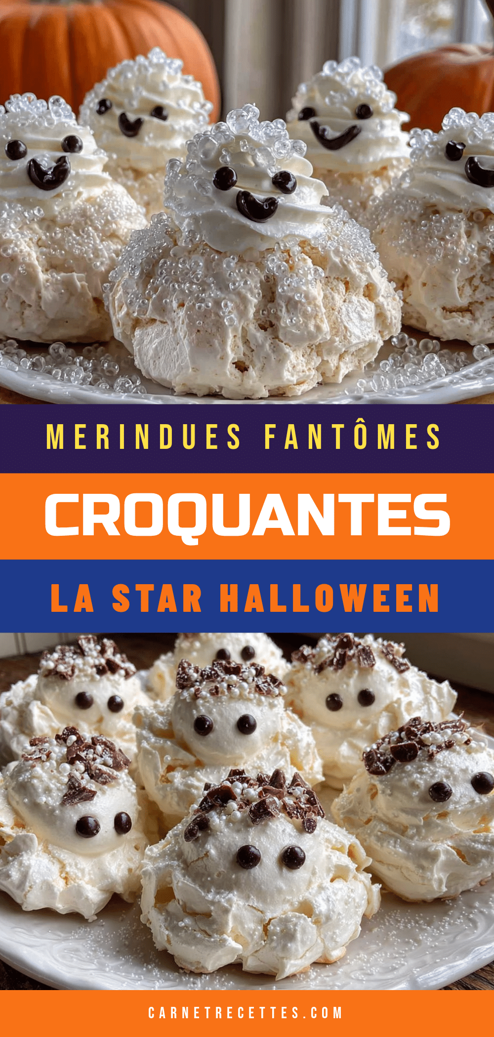 meringues fantômes croquantes halloween recipe
