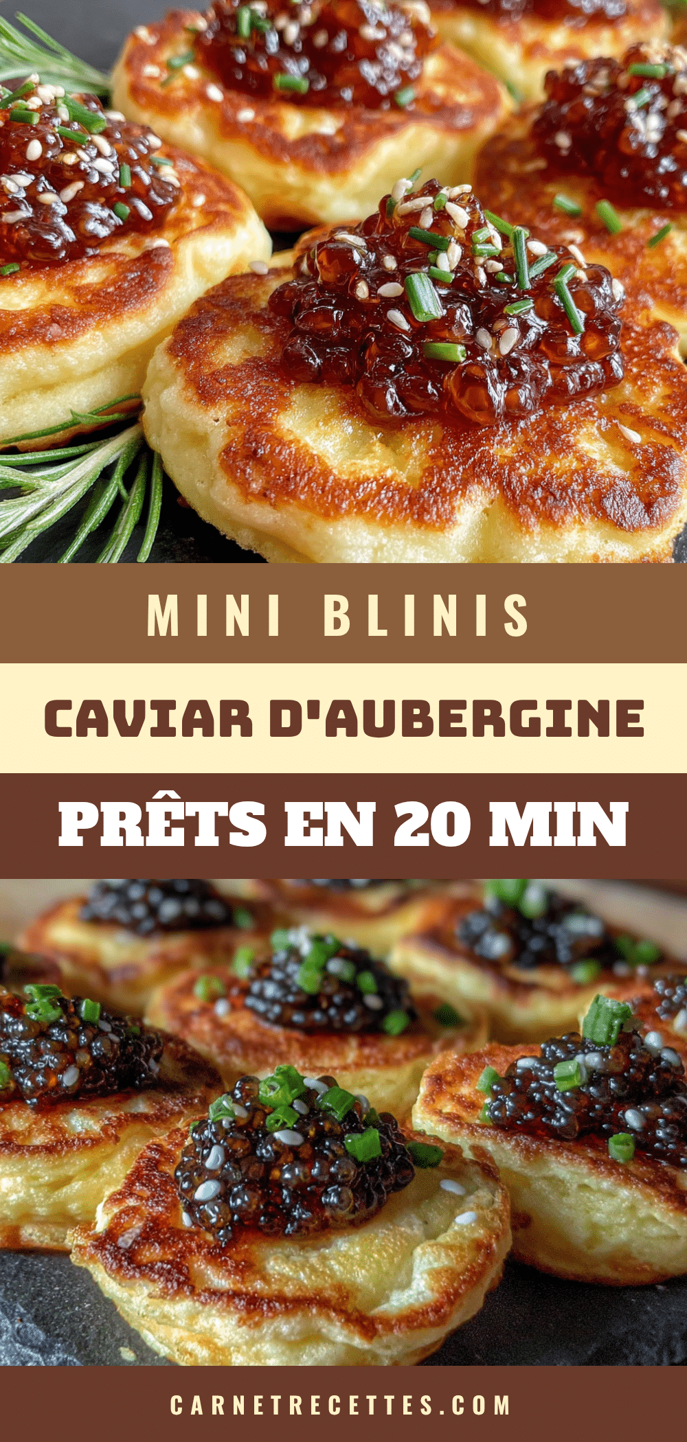 mini blinis caviar daubergine recipe