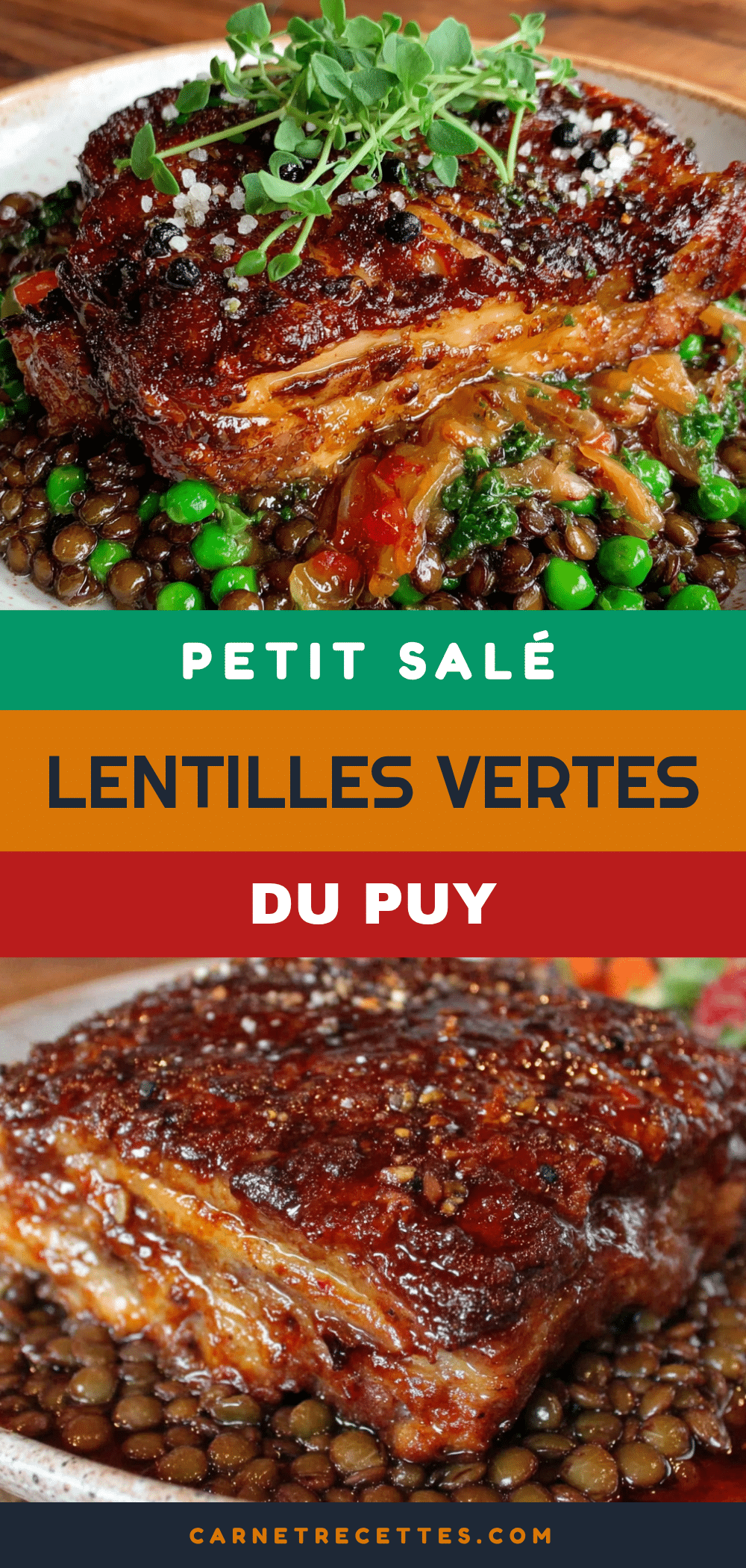 petit salé aux lentilles vertes du Puy recipe