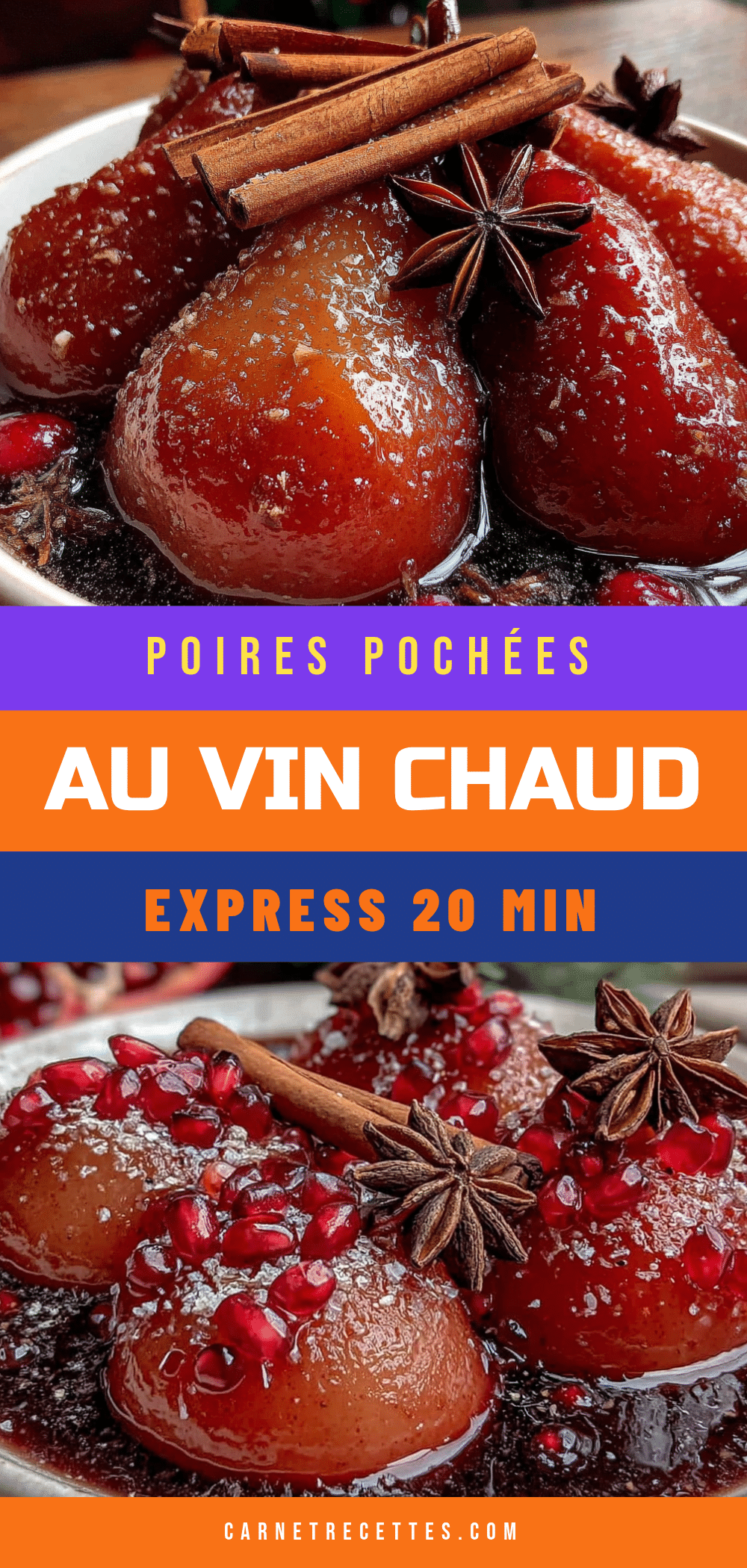 poires pochées au vin chaud express recipe