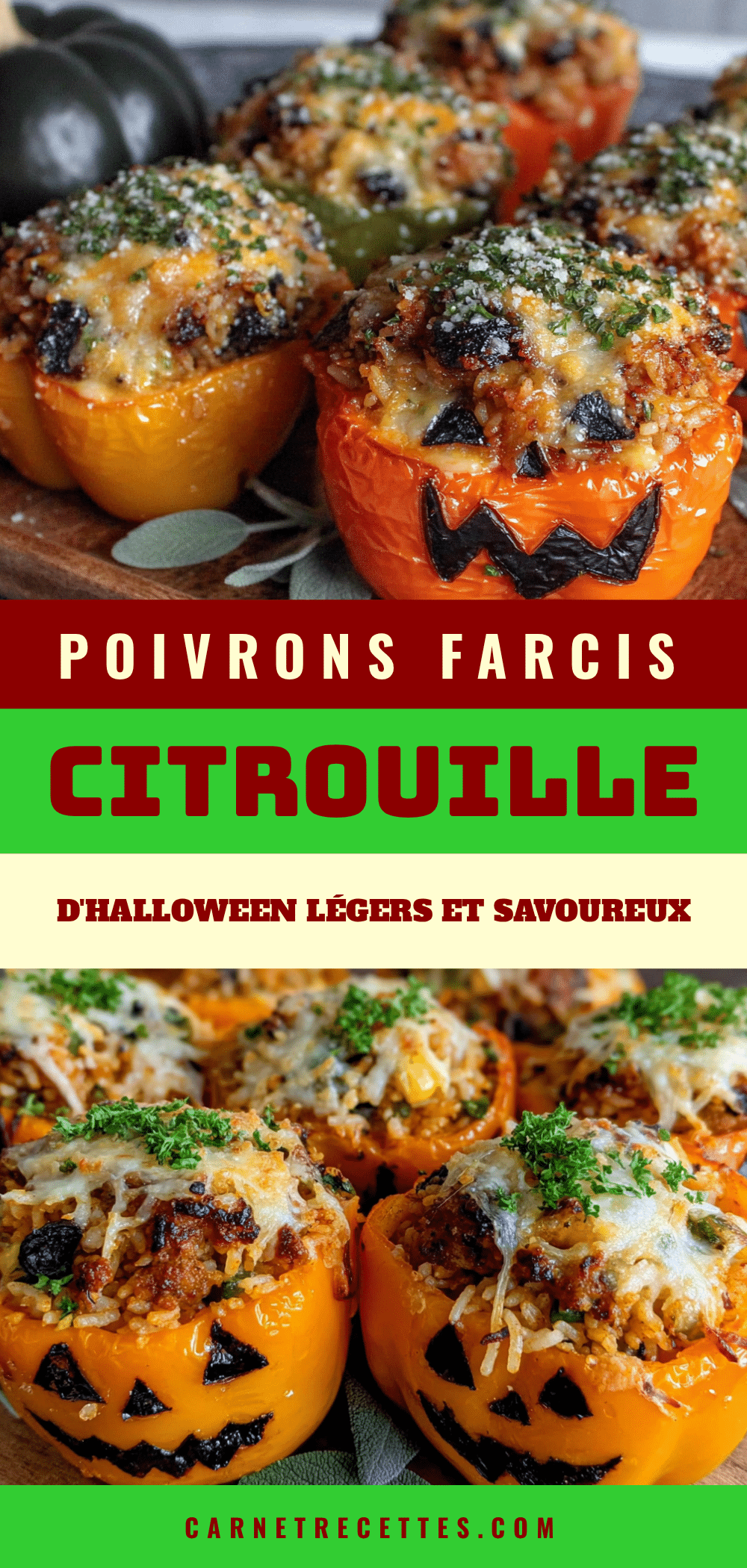 poivrons farcis citrouille halloween recipe