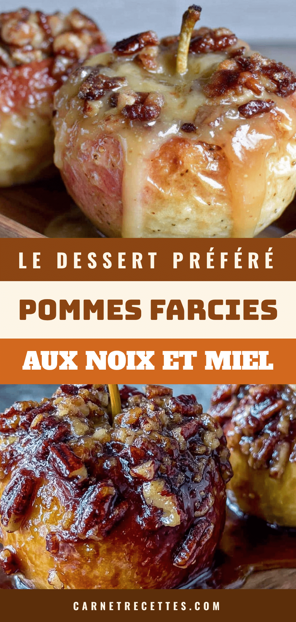 pommes farcies aux noix et miel recipe