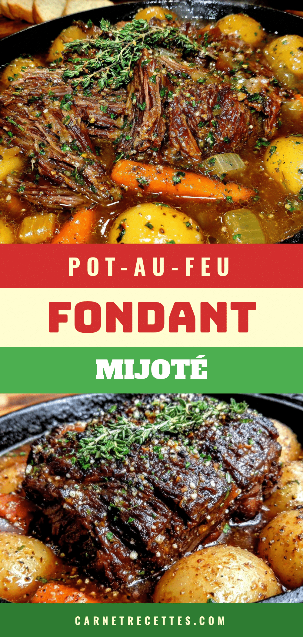 pot-au-feu fondant mijoté longuement recipe