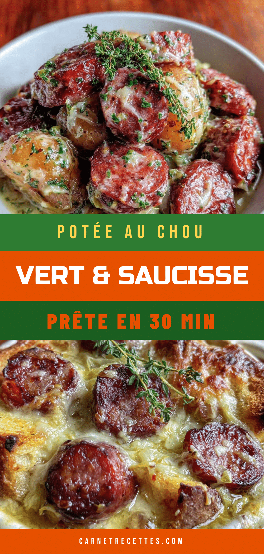 potée au chou vert et saucisse fumée recipe