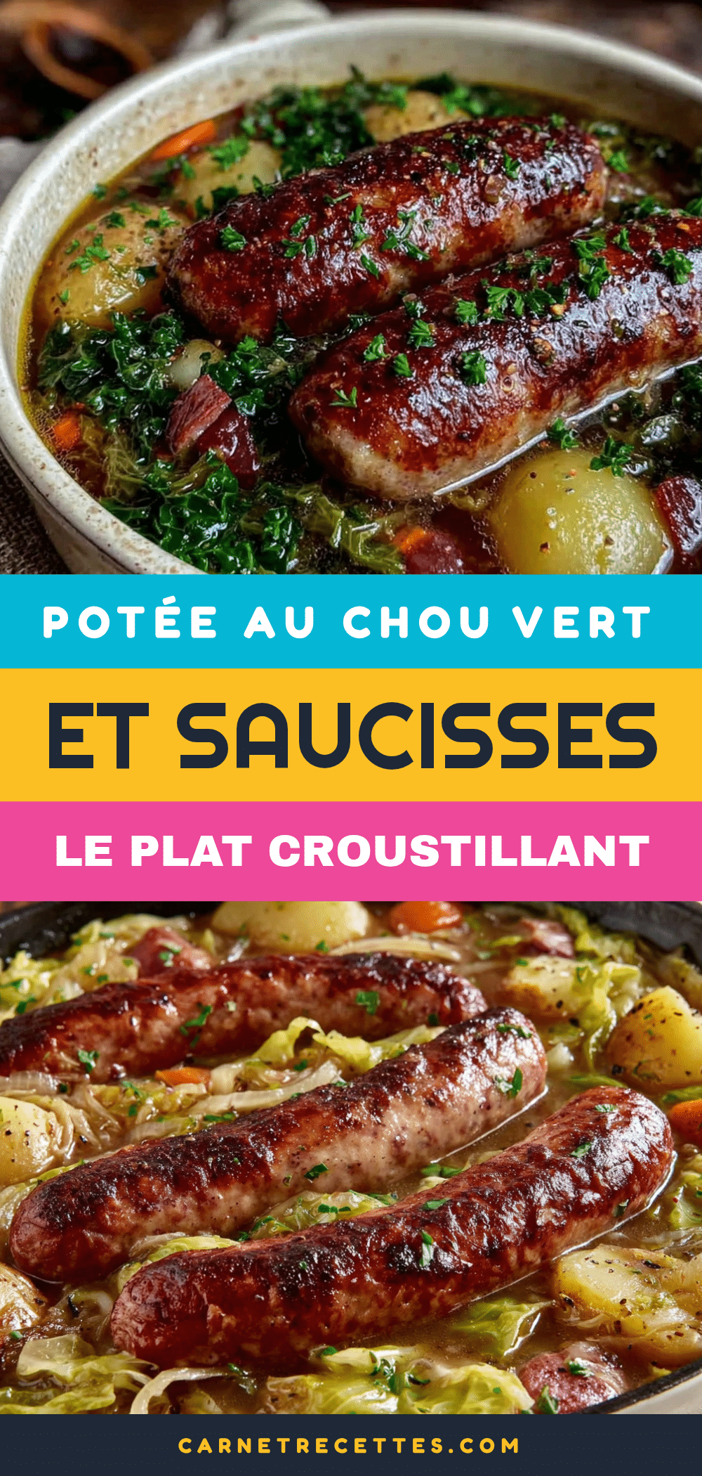 potée au chou vert et saucisses fumées recipe