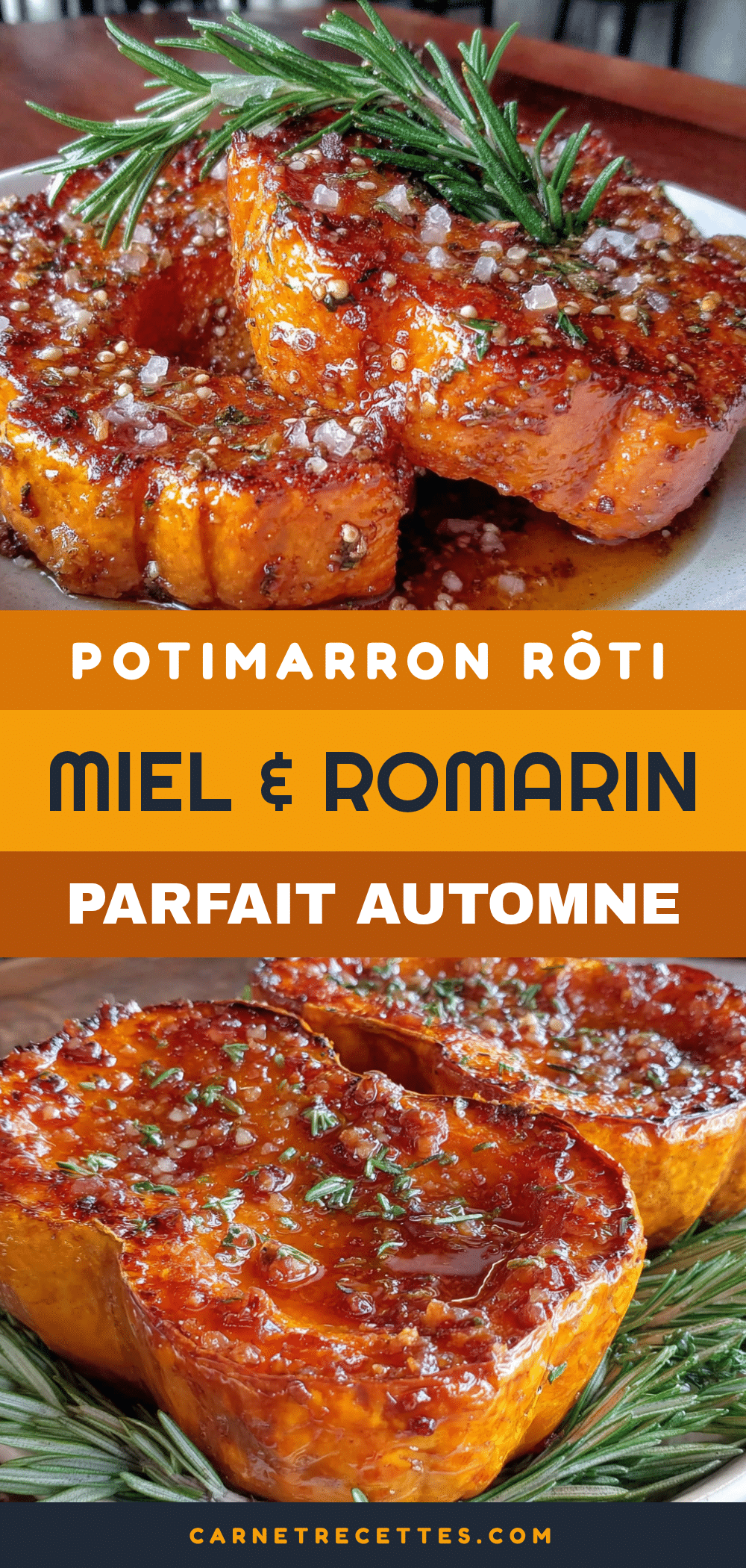 potimarron rôti au miel et romarin recipe