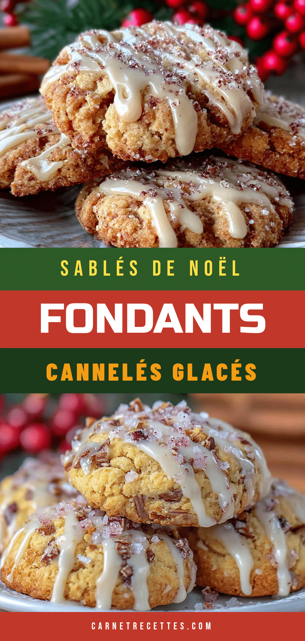 sablés de Noël fondants à la cannelle glacée recipe
