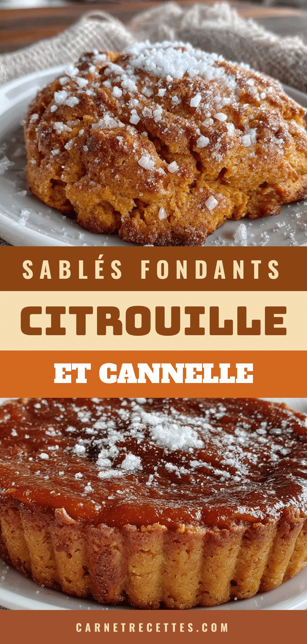 Sablés fondants citrouille et cannelle recipe
