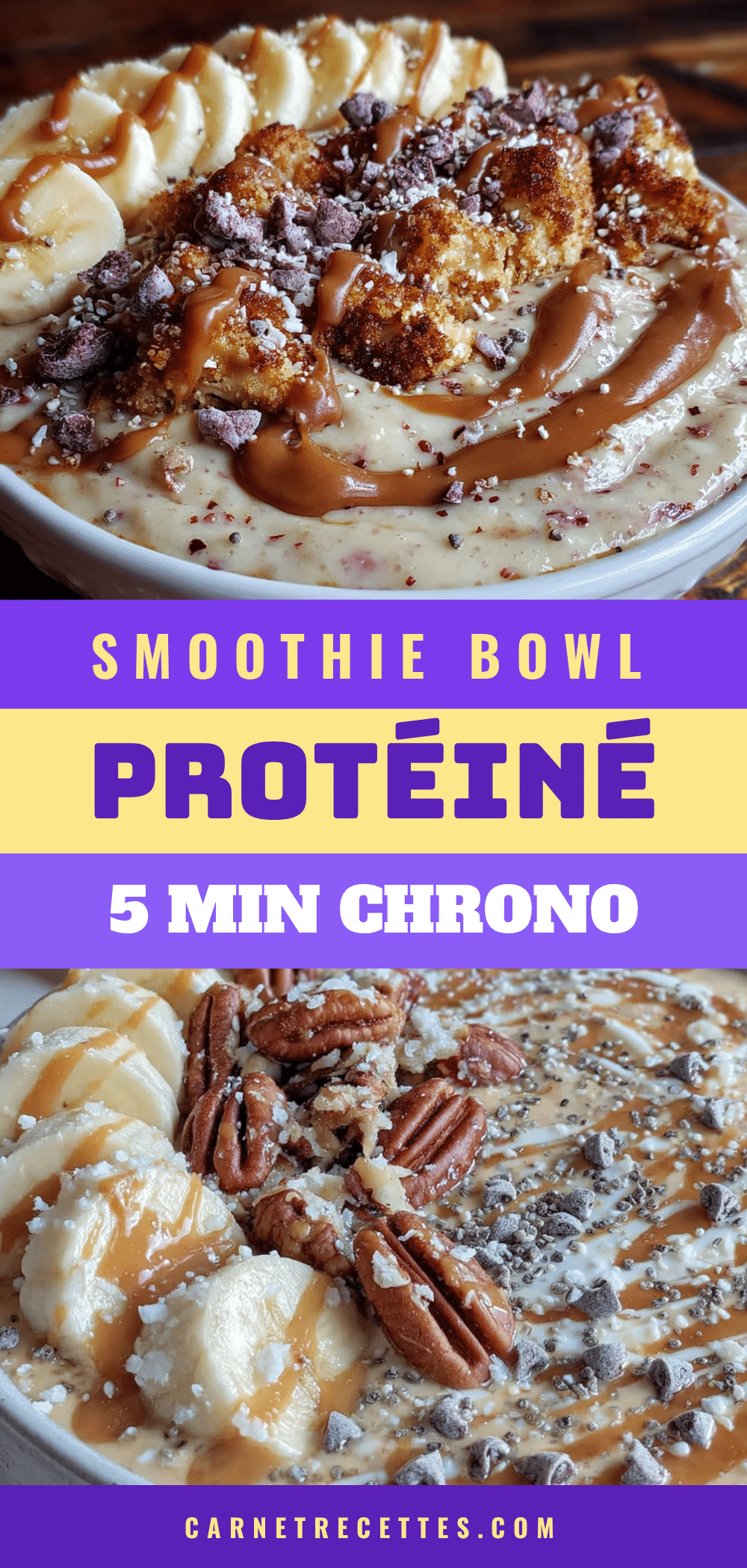 smoothie bowl protéiné au beurre de cacahuète recipe