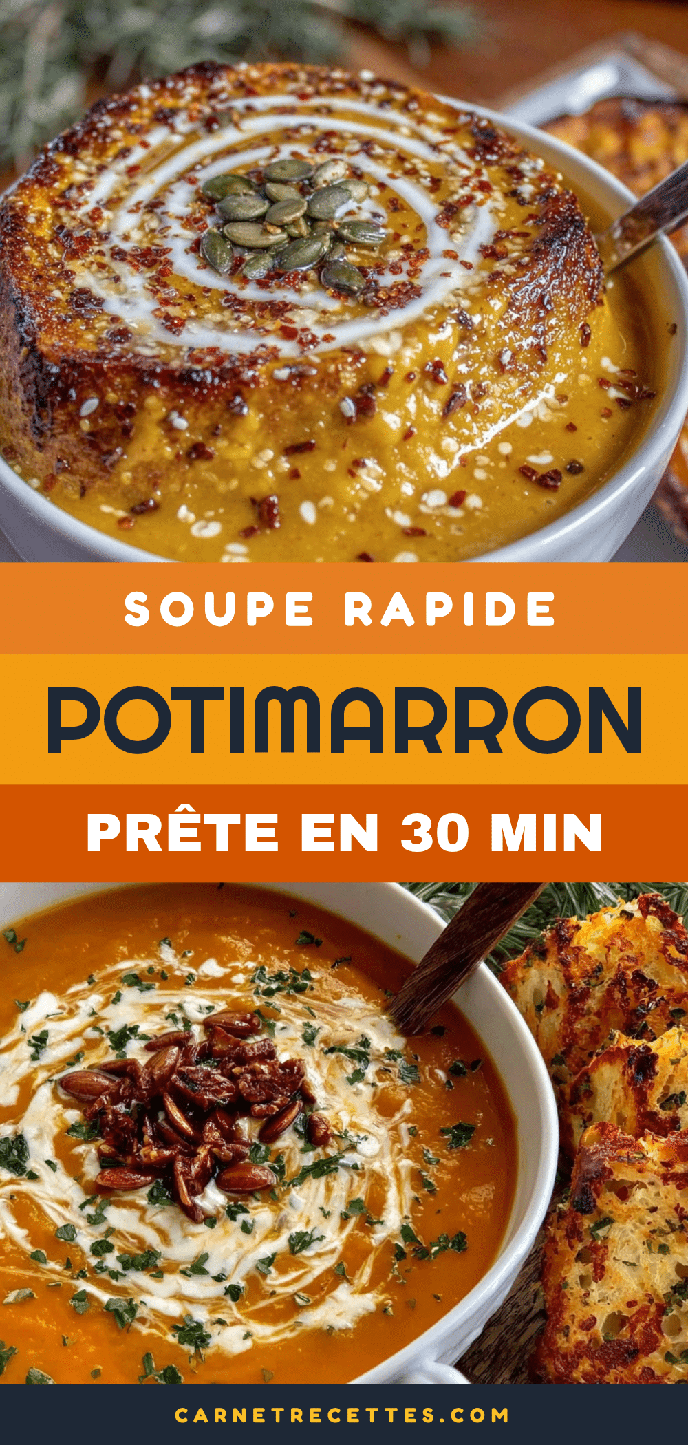 Soupe potimarron coco rapide recipe