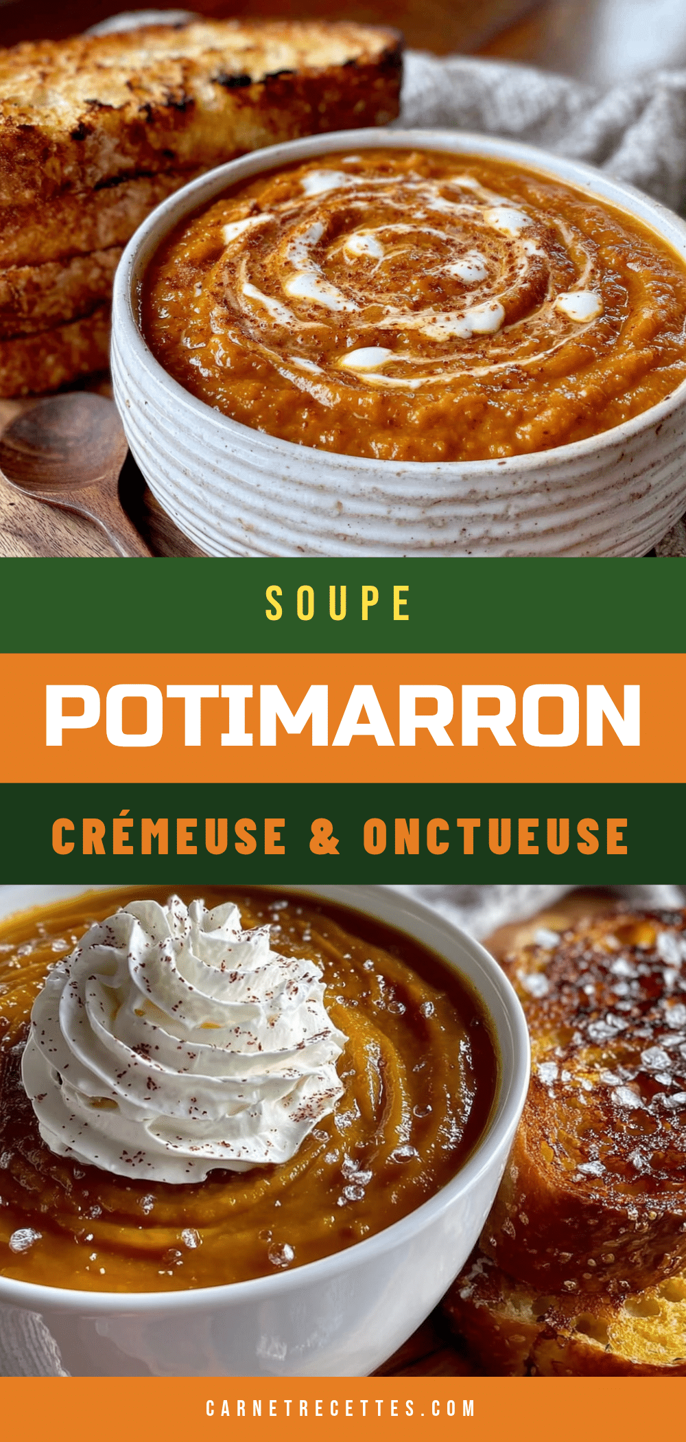 soupe potimarron crémeuse recipe
