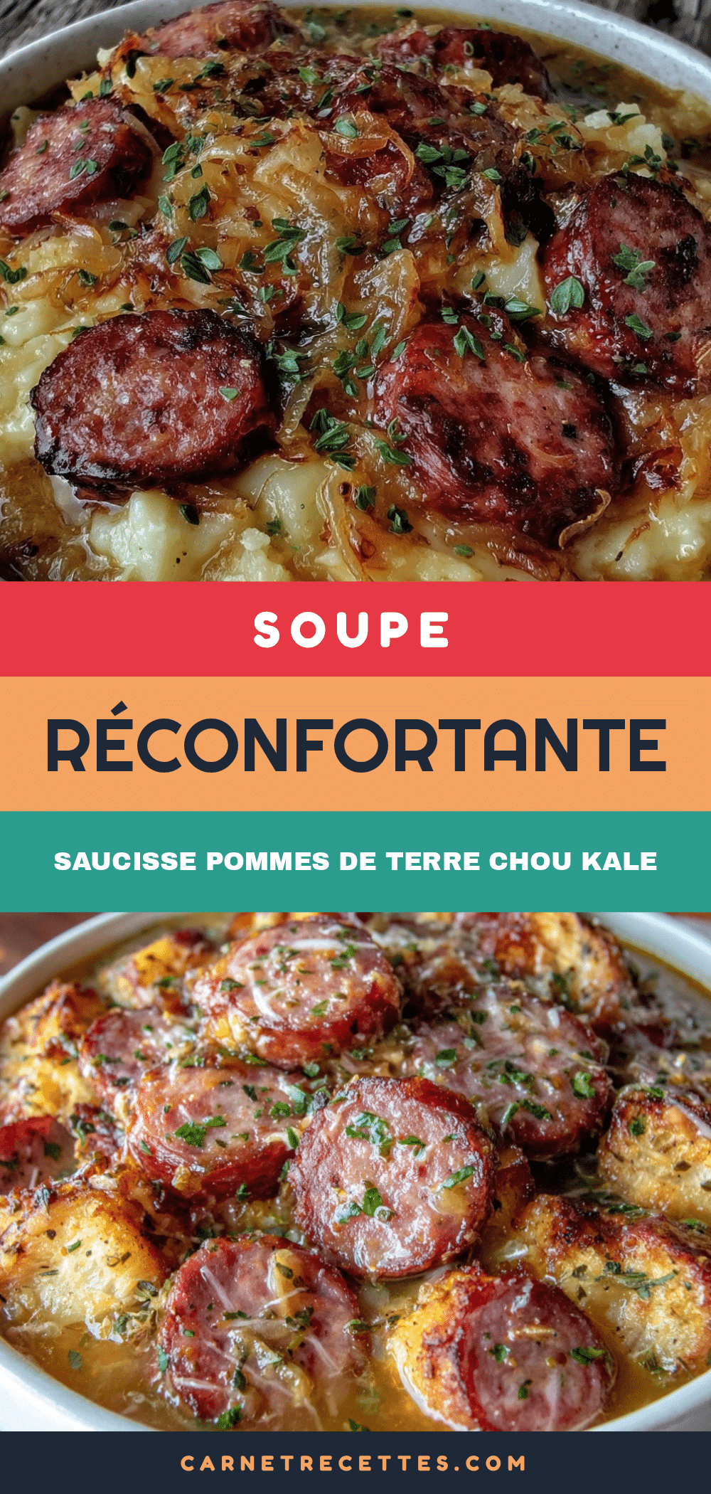 Soupe réconfortante saucisse pommes de terre chou kale recipe