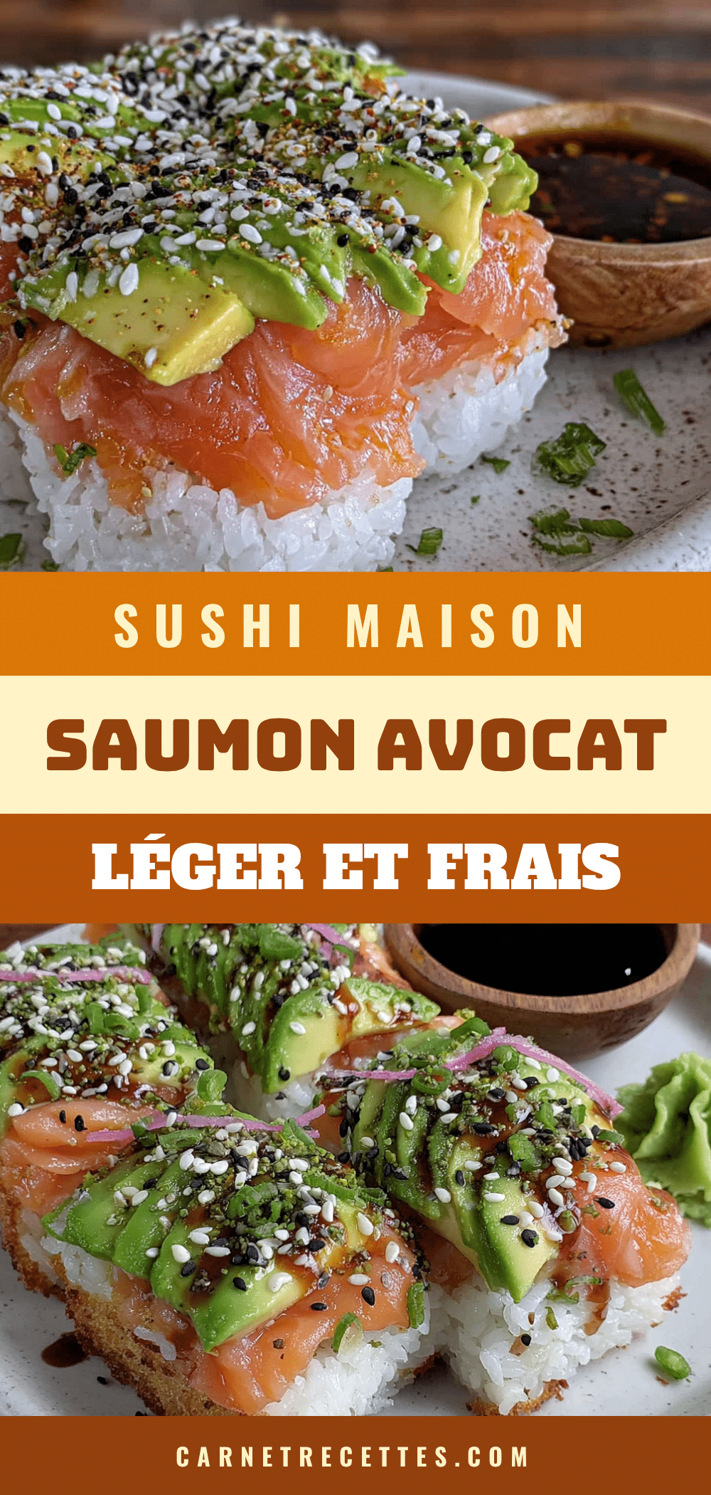 sushi maison saumon avocat recipe