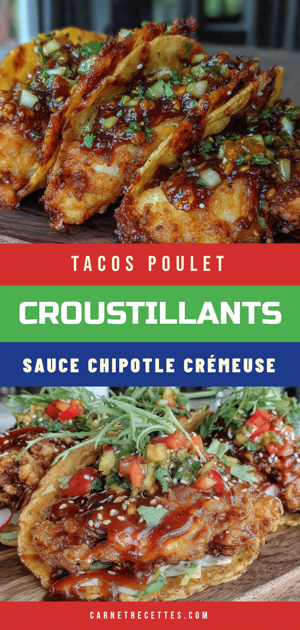 tacos poulet croustillants sauce chipotle recipe