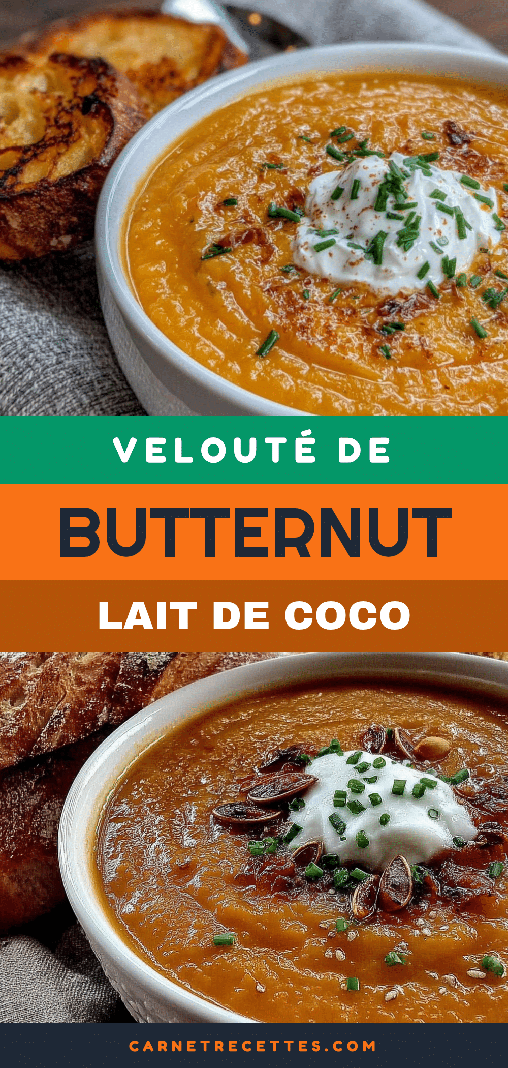 velouté de butternut crémeux au lait de coco recipe