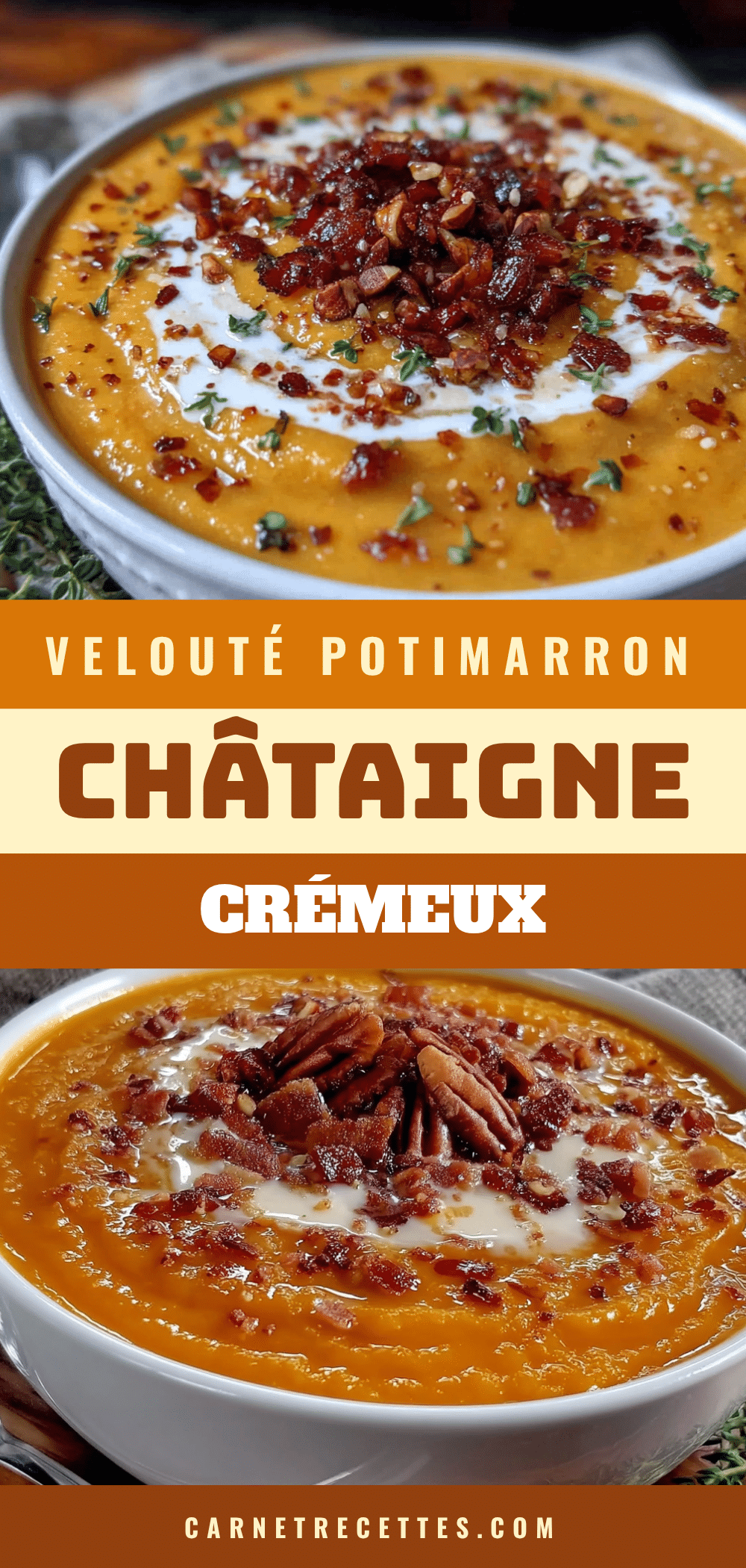 velouté potimarron châtaigne crémeux recipe